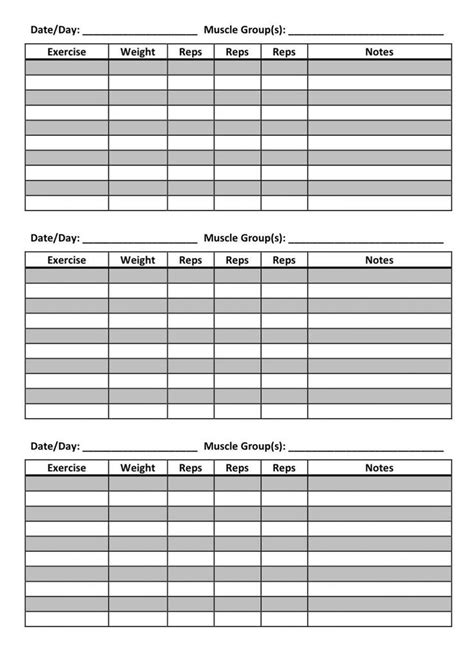 20 Workout Plan Template Excel Weight Training Schedule Workout