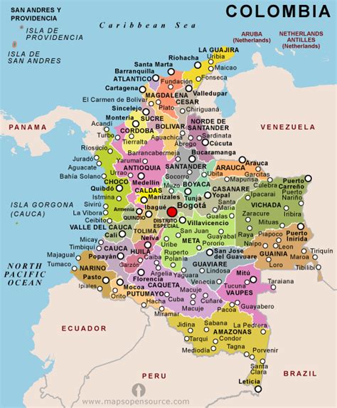 Mapa en línea de colombia. Free Colombia Political Map | Political Map of Colombia ...