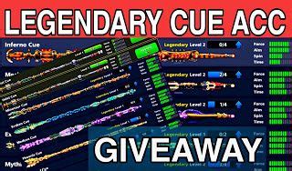 Visit daily and claim 8 ball pool reward links for 8 ball pool coins, 8 ball pool gifts, 8 ball pool rewards, cash, spins, cue, scratchers, for free. 8 Ball Pool Legendary Cue Account Giveaway (With images ...