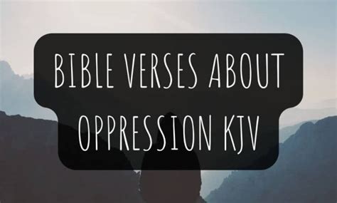 27 Bible Verses About Oppression Kjv