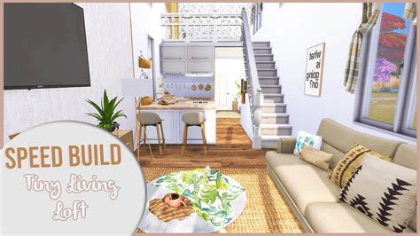 The Sims 4 Speed Build Tiny Living Loft Cc Links And Tray Files