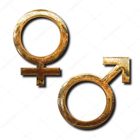Golden Male And Female Symbols — Stock Photo © Envita 6095229