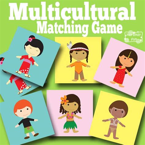 Each game has its own set of rules that you should follow to play. Multicultural Memory Game - Free Printables for Kids - itsybitsyfun.com