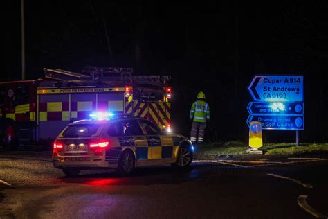 Forgan Roundabout Emergency Crews Called To Three Car Crash In Fife