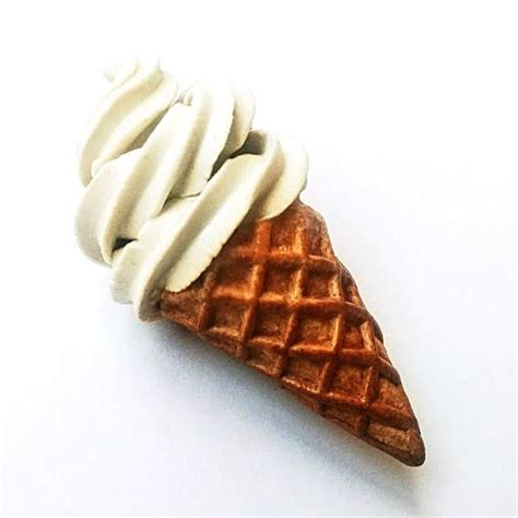 Vanilla Swirl Ice Cream Pin Soft Serve Ice Cream Accessories Etsy