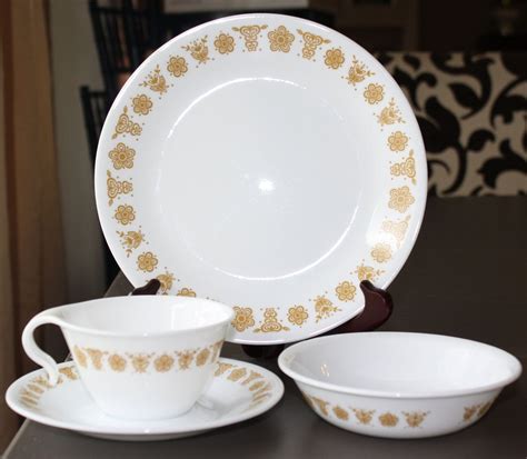 My Grandparents Had These Dishes Corelle Butterfly Gold Photo From