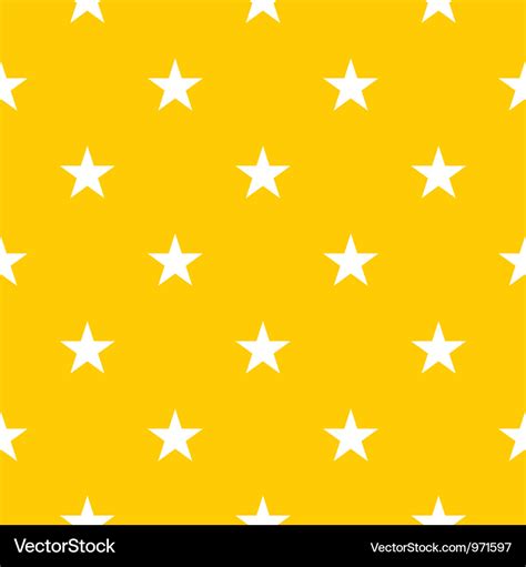 Seamless Pattern With Stars On Yellow Background Vector Image