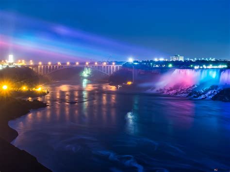 Niagara Falls At Night 4k Wallpaper Download