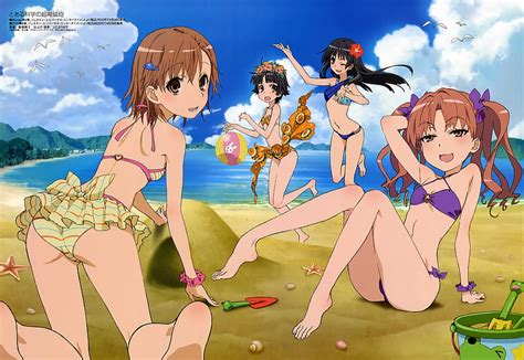 1920x1080px 1080p Free Download Having Fun On The Beach Sea Sexy Shirai Kuroko Cute