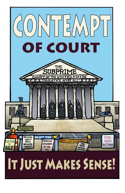 Civil contempt refers to the willful disobedience of an order in any court. Contempt of Court - Poster Art for Social Justice ...
