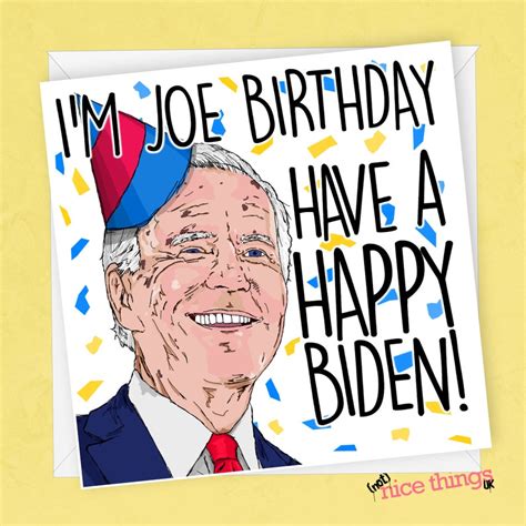 Joe Biden Funny Birthday Card Funny Birthday Card 30th | Etsy