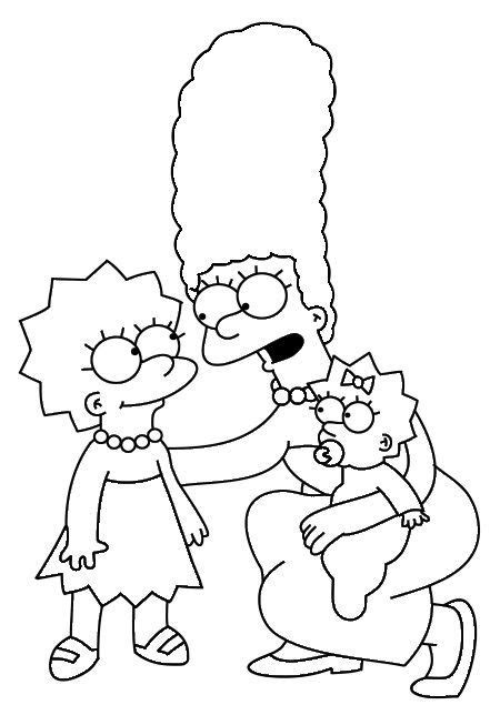 Lisa And Maggie Desenho Dos Simpsons Arte Simpsons Páginas Para