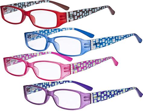 eyekepper 4 pack ladies reading glasses stylish readers for women reading with
