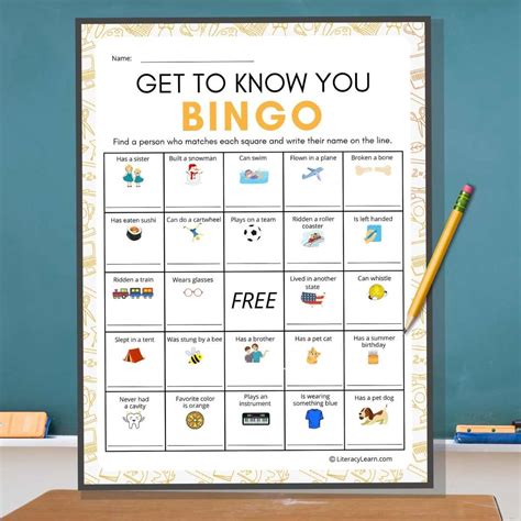 Get To Know Bingo Printable Free Printable Download