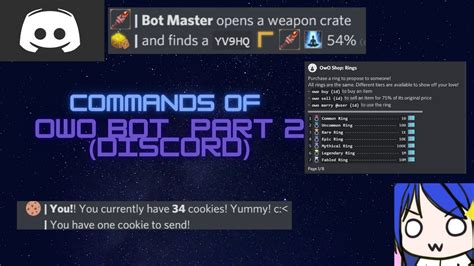 Owo Discord Bot Commands List These Commands Are Used To Make Your Chat Experience On The