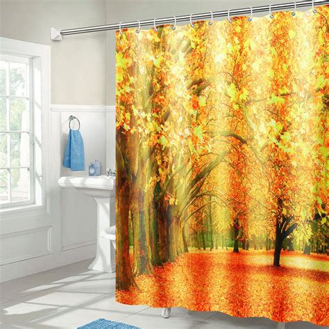 Order Autumn Deciduous Forest 3d Printed Shower Curtain From