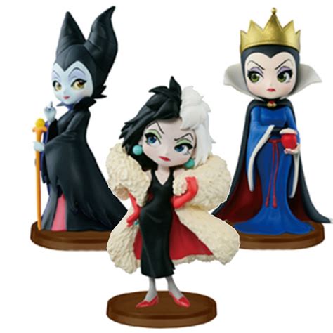 Q Posket Petit Villains Set Maleficent Cruella De Vil Queen Figure Toy