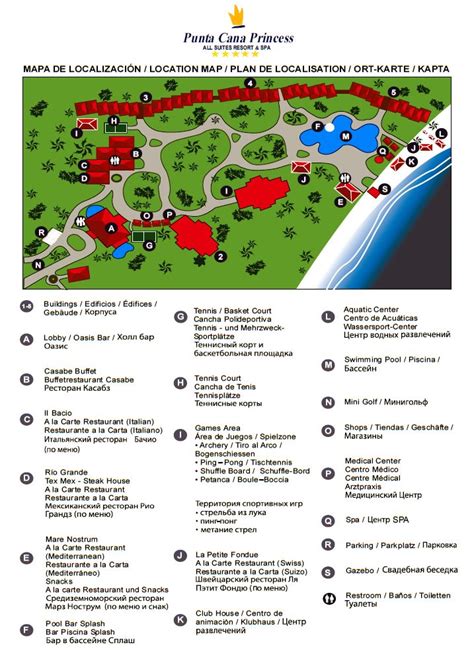 Resort Map Punta Cana Princess Adults Only Punta Cana Dr