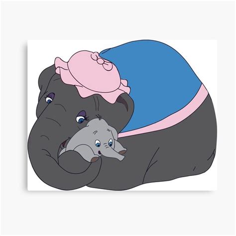 Dumbo And Mrs Jumbo Canvas Print By Kdelrey Redbubble