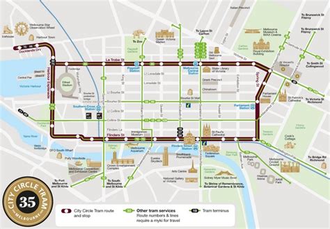 In very good condition, glossy paper. Melbourne city circle tram map