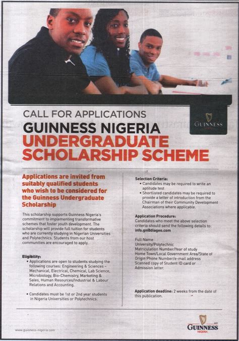 Jawatan kosong dewan bahasa dan pustaka (dbp). Guinness Nigeria Undergraduate Scholarship Scheme 2018 ...