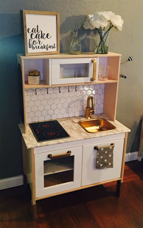 She could spend her whole day pretending to cook yummy meals and bake wonderful cakes. Ikea Play Kitchen Hack | Ikea play kitchen, Ikea kids ...