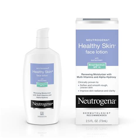 neutrogena healthy skin face lotion moisturizer with sunscreen and vitamin c spf 15 2 5 fl oz