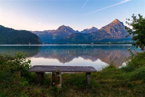 The Beautiful Summer Alpine Town Of Hallstatt And The Mountain Lake