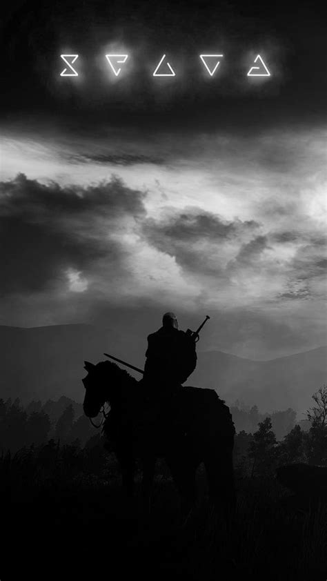couldn t find a black and white that i liked so i made witcher signs hd phone wallpaper pxfuel