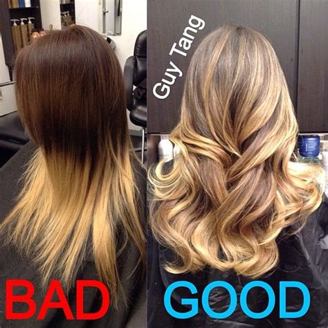 Darker hair dyes don't require bleaching and therefore don't make the hair as porous and susceptible to damage. Ombre Hair - The difference between dip dye and ombré ...