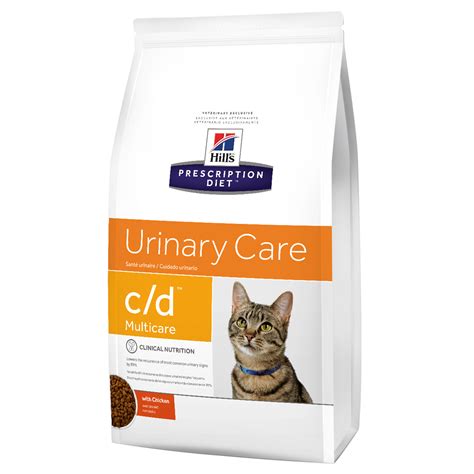 The food is 42 percent protein, 15 percent fat, 5 percent fiber, and 10 percent moisture. Hills Prescription Diet Feline c/d Urinary Care Multicare ...