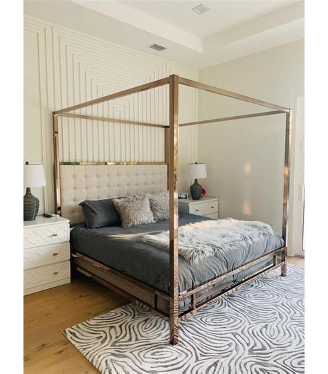 Manhattan Champagne Gold Canopy Bed Inspire Q Target Canopy