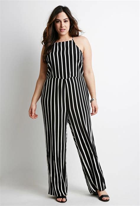 Forever 21 Forever 21 Plus Size Striped Cami Jumpsuit Plus Size