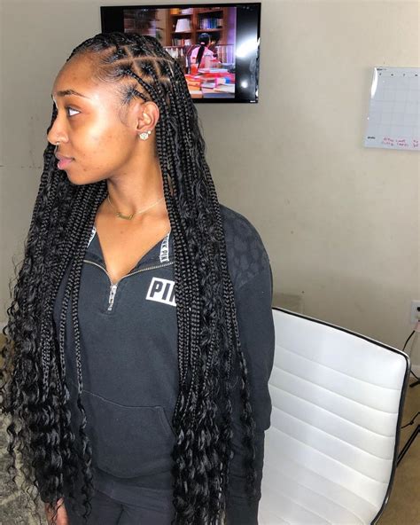 Okay Im Really In Love With Knotless 😩 • Small Knotless Goddess Box Braids Black Girls