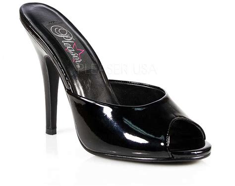 Sexy Slip On Peep Toe Stiletto Slide Mules High Heels Shoes Adult Women