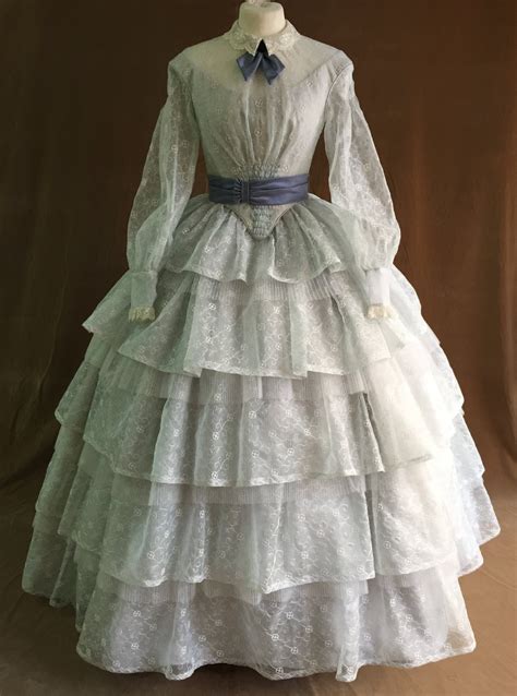 1850s Victorian Day Dress Etsy Canada