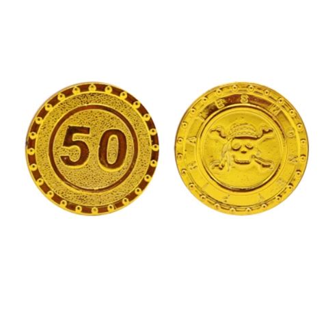 💥malaysia Ready Stock💥100pcs Pirate Treasure Plastic Coin Props Gold