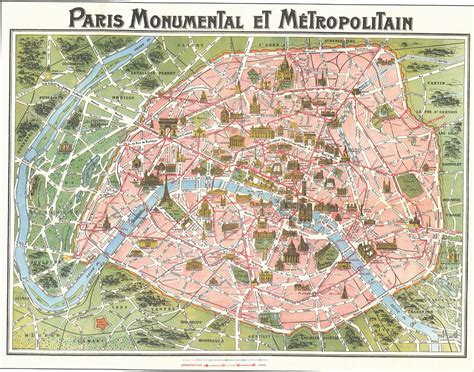 Vintage Et Cancrelats Vintage Map Paris 1900