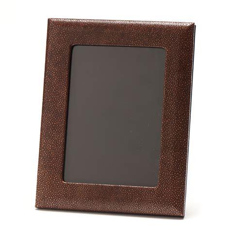Graphic Image Shagreen Leather Frame 5x7 Gumps