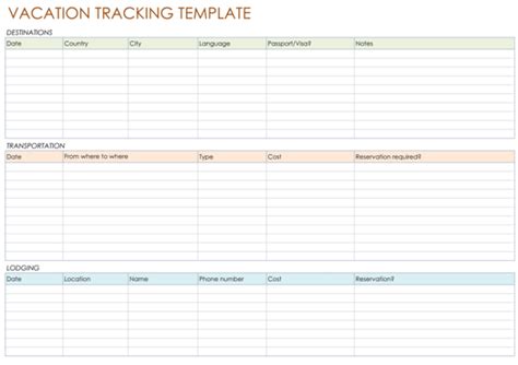 Employee Vacation Planner Template Excel Tour Holiday