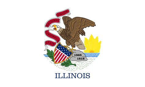 Illinois State Information Symbols Capital Constitution Flags