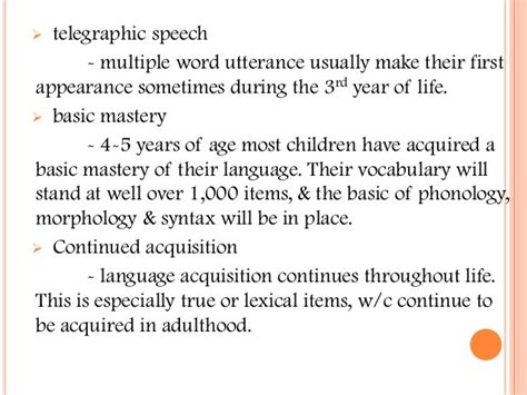 Telegraphic Speech Examples