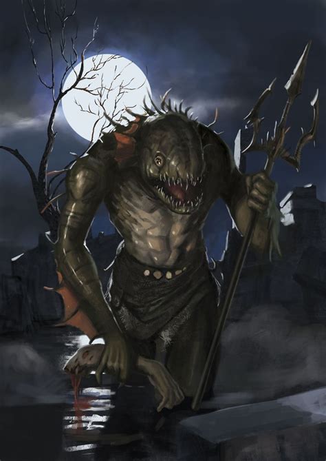 Sahuagin World Anvil Fantasy Creatures Fantasy Monster Dark