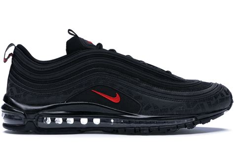 Nike Air Max 97 All Over Print Black Red Ar4259 001