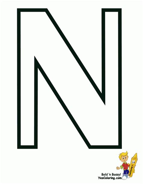 Letter N Coloring Pages Preschool  Coloring Home
