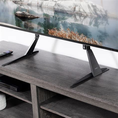 Vivo Extra Large Tv Tabletop Stand For 27 To 85 Lcd Flat Screens