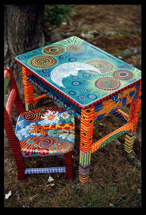 Hand painted round accent table. 522 best images about decorative painted furniture on ...