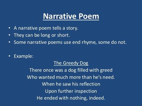 What Is The Definition Of Narrative Poem Historyze