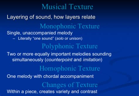 Textures In Music Examples Musical Texture Learn About Different