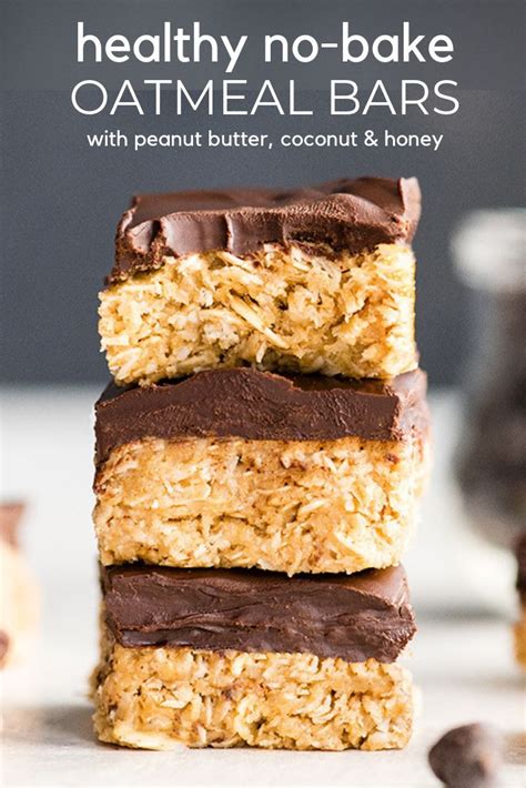 Combine flour, oats, 11/3 cups light brown sugar, baking powder and salt in a medium bowl, add 101/2 tablespoons melted butter and stir to combine. These No-Bake Oatmeal Bars with Peanut Butter & Coconut ...